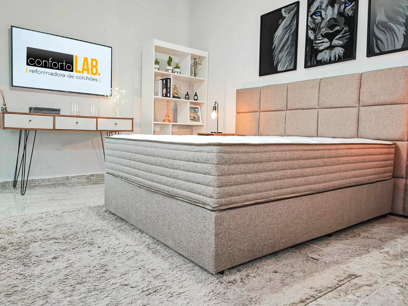 Colchão Molas Ensacadas com Massageador Casal 1,38x1,88 - New Exclusive Conforto Lab - Imagem 2