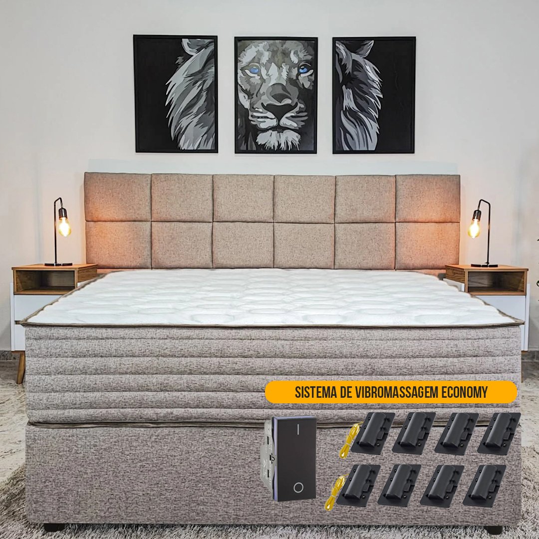 Colchão Molas Ensacadas com Massageador Casal 1,38x1,88 - New Exclusive Conforto Lab